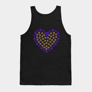 Violet snowflakes fancy heart Tank Top